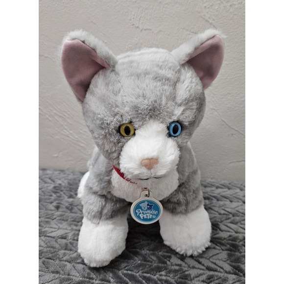 Build-A-Bear Workshop Other - Build-A-Bear Workshop Promise Pets Grey & White Cat Plush Heterochromia Eyes